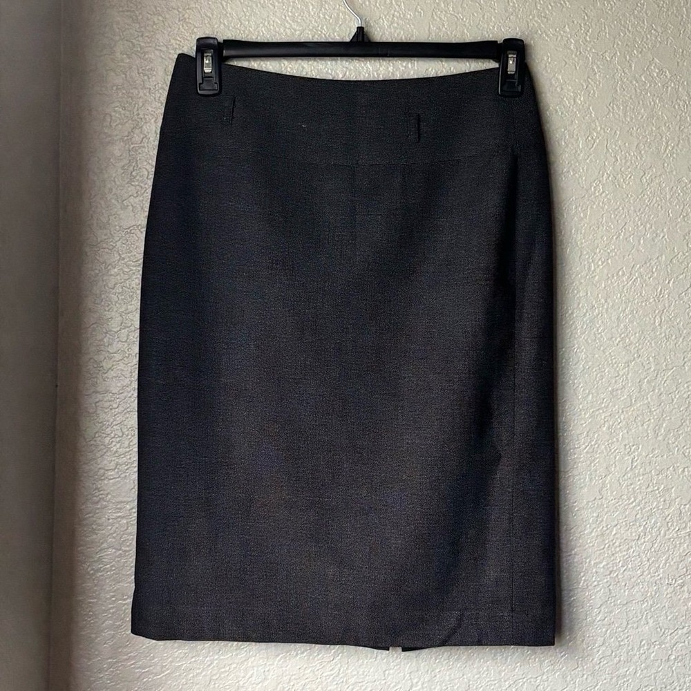 Women's Charcoal Gray Mid Length Pencil Skirt S 4
